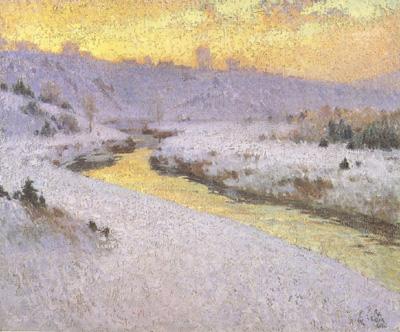 marc-aurele de foy suzor-cote Stream in Winter (nn02) Sweden oil painting art